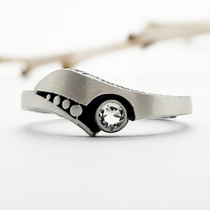 Nord-Form Damenring Silber Größenverstellbar 53 - 58